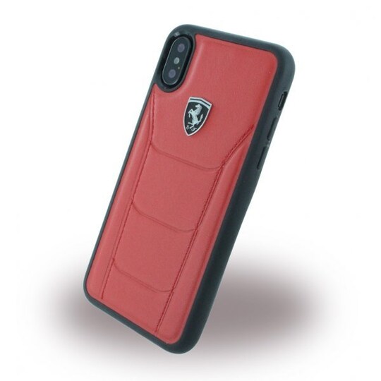 Ferrari 488 Heritage Kuori iPhone X/Xs Aito Nahka Korttitasku Punainen