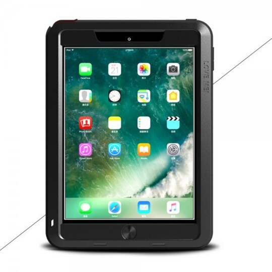 Love Mei Powerful Case till iPad 9.7 Super GUARD Suojakuori Stötsäkert Musta