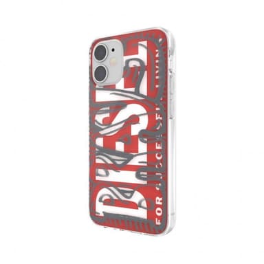 Diesel iPhone 12 Mini Suojakuori Snap Case Clear AOP Red/Grey