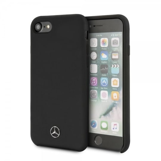 Mercedes Benz iPhone 7/8/SE Kuori Logolla Musta