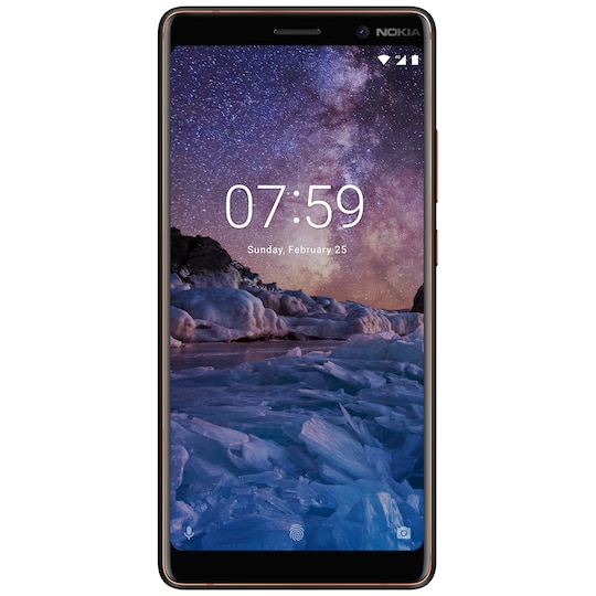 Nokia 7 Plus älypuhelin (musta kupari)