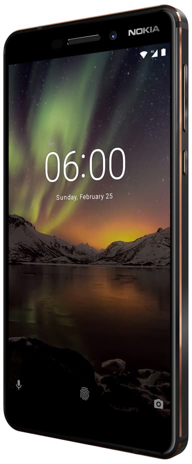 Nokia 6.1 (2018) älypuhelin (musta/kupari)