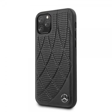Mercedes Benz iPhone 11 Pro Suojakuori Perforoitu Musta