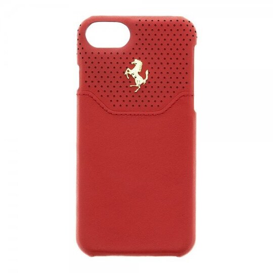 Ferrari iPhone 7/8/SE Skal Äkta Läder Lusso Röd