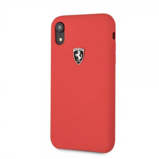 Ferrari iPhone Xr Suojakuori Silikonii Logolla Punainen