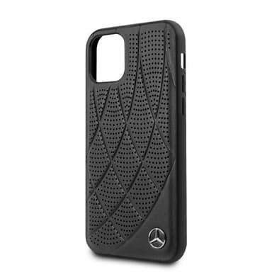 Mercedes Benz iPhone 11 Pro Suojakuori Perforoitu Musta