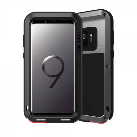 Love Mei PoweRFul Case Samsung Galaxy S9 Super GUARD Kuori Iskunkestävä Musta