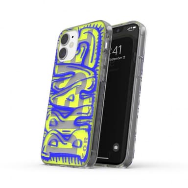 Diesel iPhone 12 Mini Suojakuori Snap Case Clear AOP Blue/Neon Lime