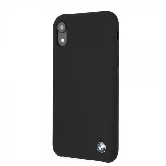 BMW iPhone Xr Suojakuori Silikonii Kovamuovi Logolla Musta