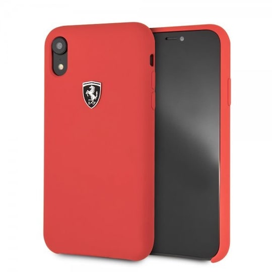Ferrari iPhone Xr Suojakuori Silikonii Logolla Punainen