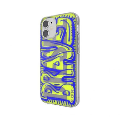 Diesel iPhone 12 Mini Suojakuori Snap Case Clear AOP Blue/Neon Lime