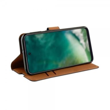 XQISIT Samsung Galaxy A51 Kotelo Slim Wallet Musta