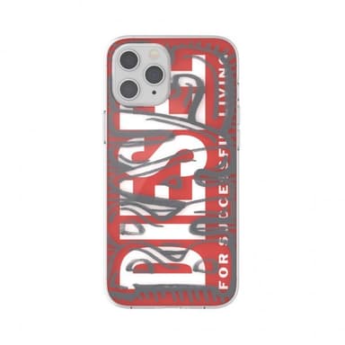 Diesel iPhone 12 Pro Max Suojakuori Snap Case Clear AOP Red/Grey