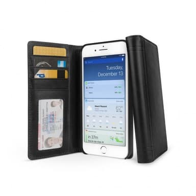 Twelve South iPhone 7/8/SE Kotelo Journal Aito Nahka Musta