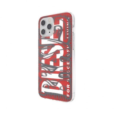 Diesel iPhone 12 Pro Max Suojakuori Snap Case Clear AOP Red/Grey