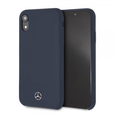 Mercedes Benz iPhone Xr Suojakuori Silikonii Logo MörkSininen