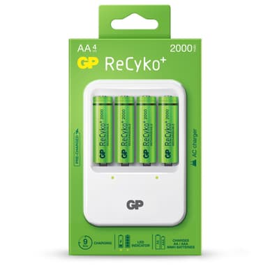 ReCyko PB420 -akkulaturi sis. 4xAA 2000mAh
