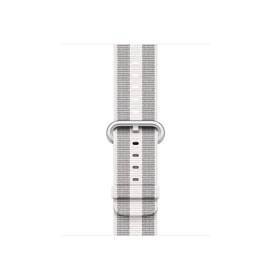 Apple Watch 38 mm punottu nailonranneke (valk. raidallinen)
