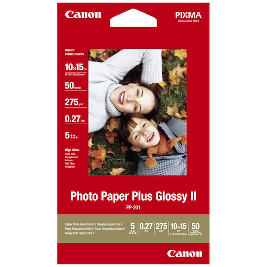 Canon PP-201 Plus Glossy 2 valokuvapaperi (50 kpl)