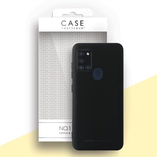Case FortyFour No.1 Samsung Galaxy A21s Musta