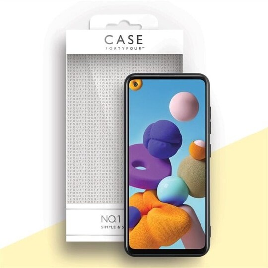 Case FortyFour No.1 Samsung Galaxy A21s Musta