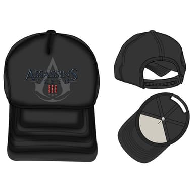 Assassin's Creed 3 kaareva lippalakki (musta)