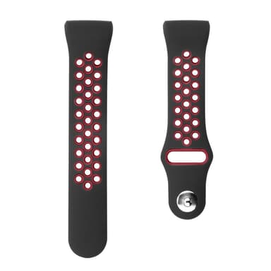 Fitbit Charge 3/4 rannekoru silikoni musta / punainen