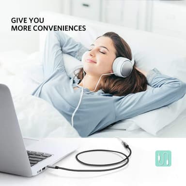 Audiokaapeli 3,5 mm: n liittimillä - 1m