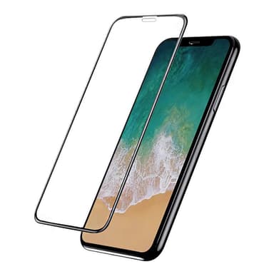 Näytönsuoja iPhone X / XS karkaistu lasi / 3D kokonaan peittävä - musta