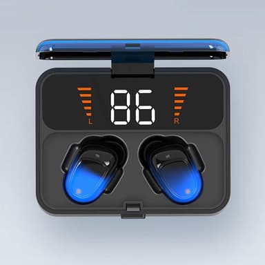 Langattomat Bluetooth 5.0 In-ear -kuulokkeet, joissa on kosketus sininen