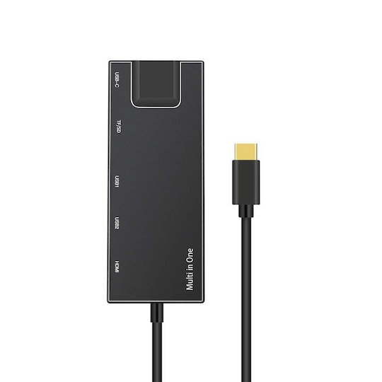 8-porttinen USB-C-keskitin, jossa HDMI, Ethernet, USB, SD / TF-kortti