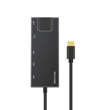 8-porttinen USB-C-keskitin, jossa HDMI, Ethernet, USB, SD / TF-kortti