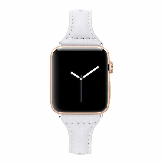 Apple Watch -rannekoru 38 mm aitoa nahkaa - valkoinen