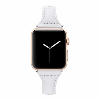 Apple Watch -rannekoru 38 mm aitoa nahkaa - valkoinen