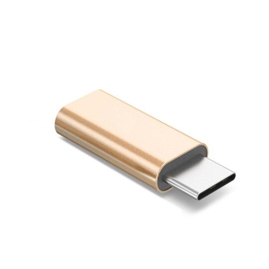 USB-C (uros) - Lightning (naaras) -sovitin - kullanvärinen