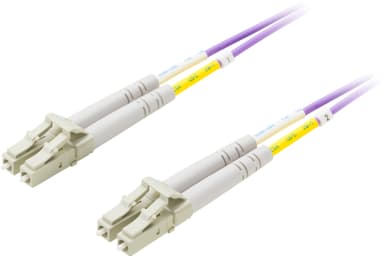 DELTACO-kuitukaapelointi, LC - LC, 50/125, OM4, kaksipuolinen, multimode, 3m