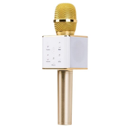 Karaokemikrofoni Bluetooth-kaiuttimella 3W - kulta