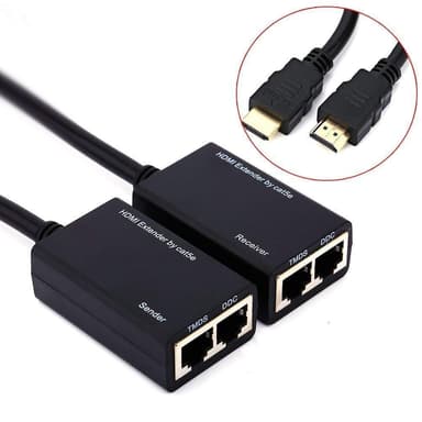 HDMI Extender laajennus Cat5 / 6: lle 30 m