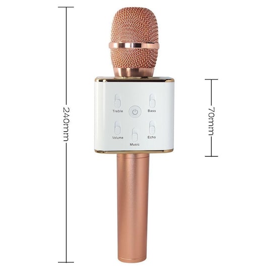 Bluetooth-karaokemikrofoni kaiuttimella 3W - ruusukulta