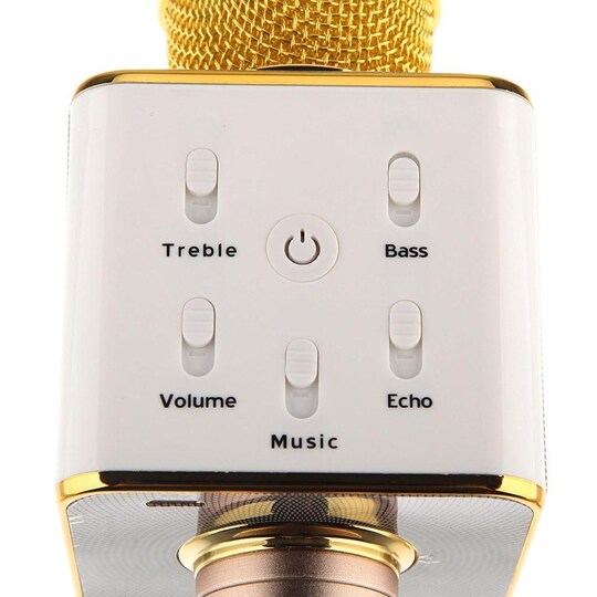 Karaokemikrofoni Bluetooth-kaiuttimella 3W - kulta
