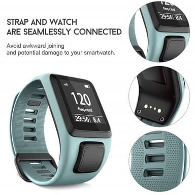 TomTom Adventurer / Golfaaja / Juoksija / Spark jne. ranneke silikoni Sininen/harmaa