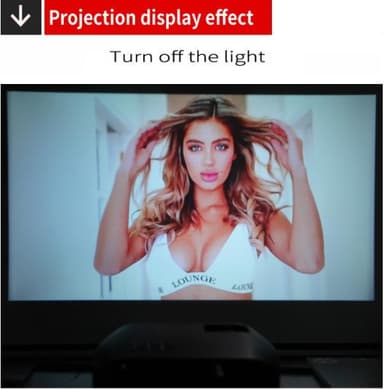 Projektori LED-näytöllä 1920x1200P - Musta