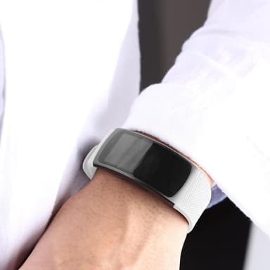 Samsung Gear Fit2 silikonirannekoru - valkoinen