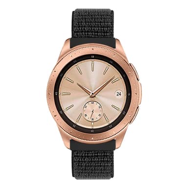 Nylonrannekoru Samsung Galaxy Watch 42mm / Gear Sport -puhelimelle - musta