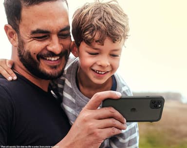 INF iPhone 11 iskunkestävä ja vedenpitävä kotelo - musta / harmaa