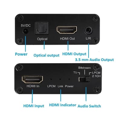 HDMI Audio Extractor kuvan / äänen jakaja 4K
