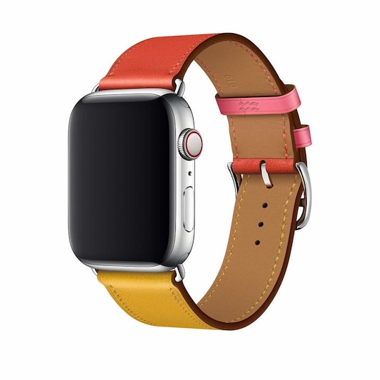 Apple Watch aitoa nahkarannekoru - 38 mm - keltainen / oranssi