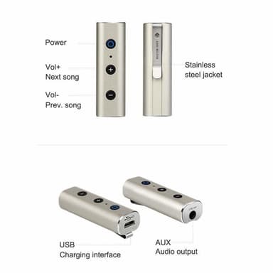 Bluetooth-vastaanotin 3,5 mm - vastaanotin / handsfree autolle
