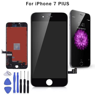 iPhone 7 Plus: n vaihtonäyttö - musta