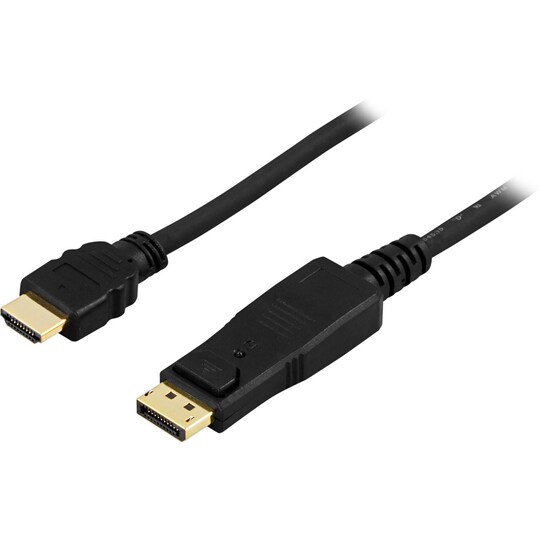DELTACO DisplayPort - HDMI -näyttökaapeli, 20-napainen ha - ha 5m, musta